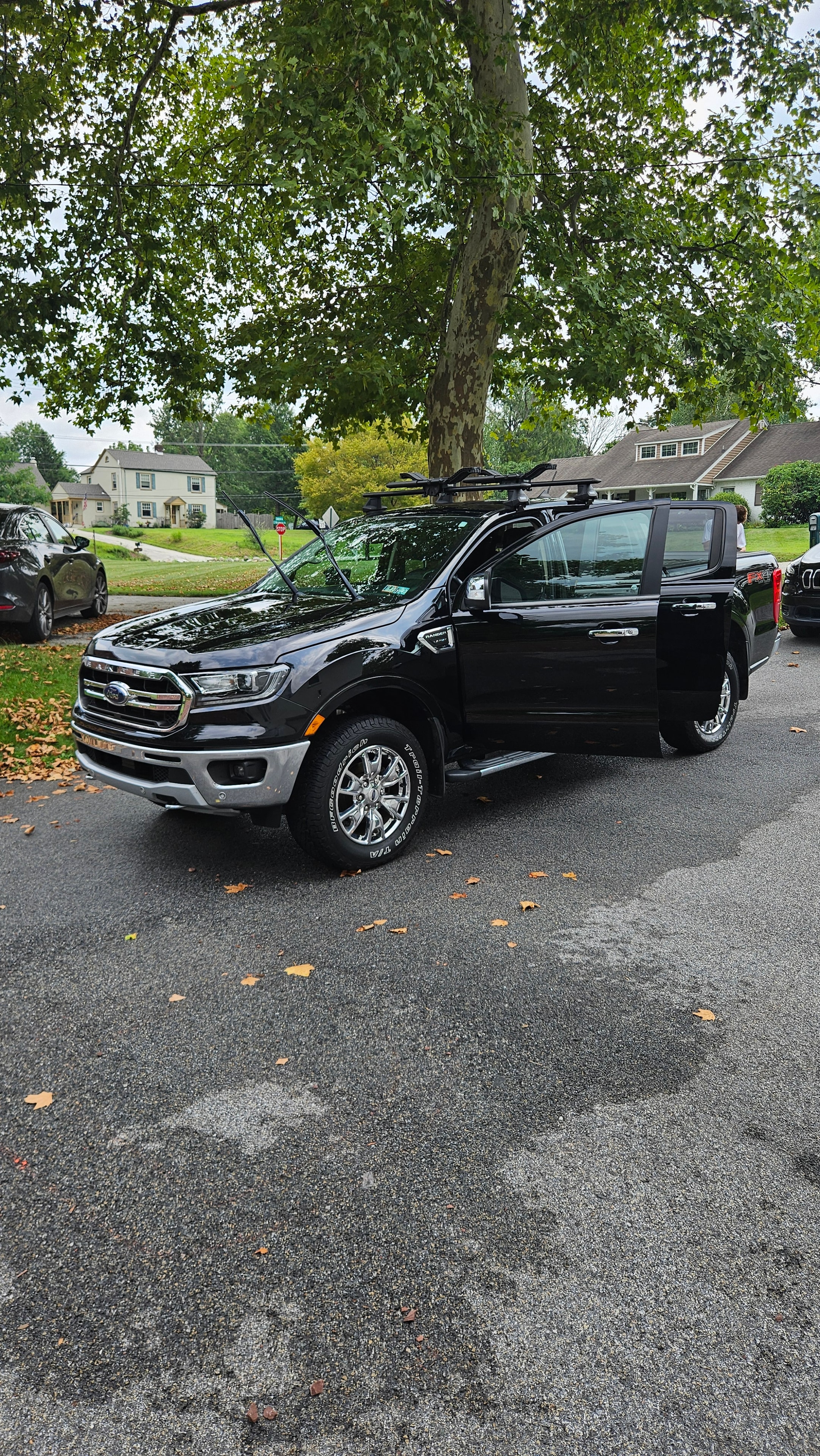 Black Ford pickup exterior