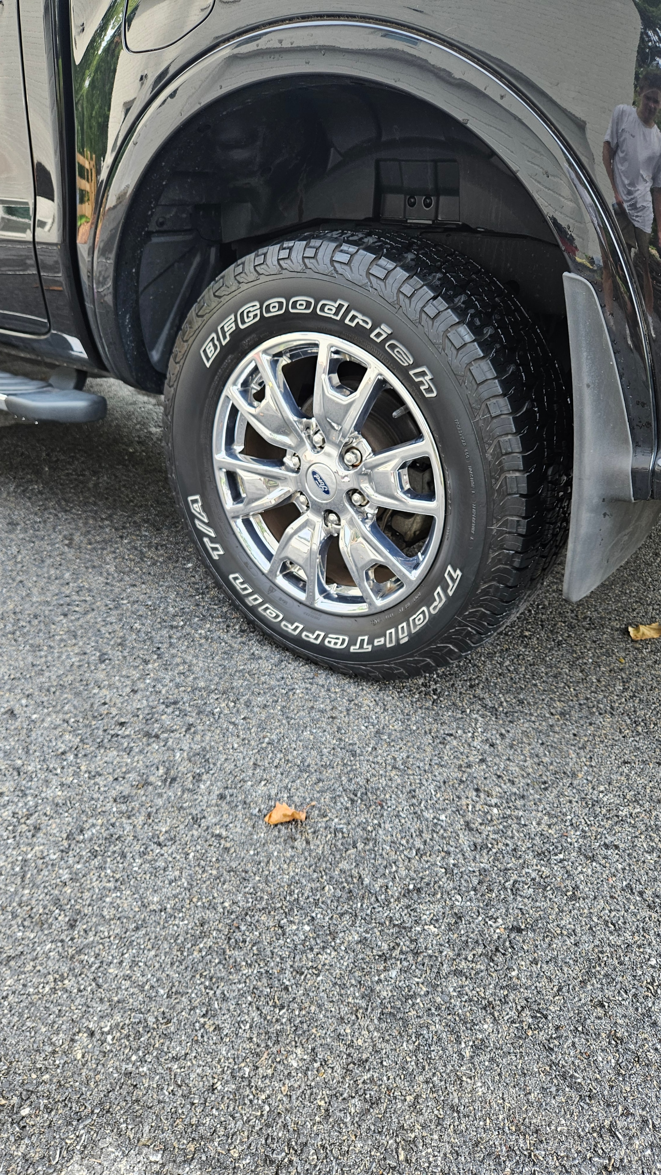 Ford truck chrome wheel and tire